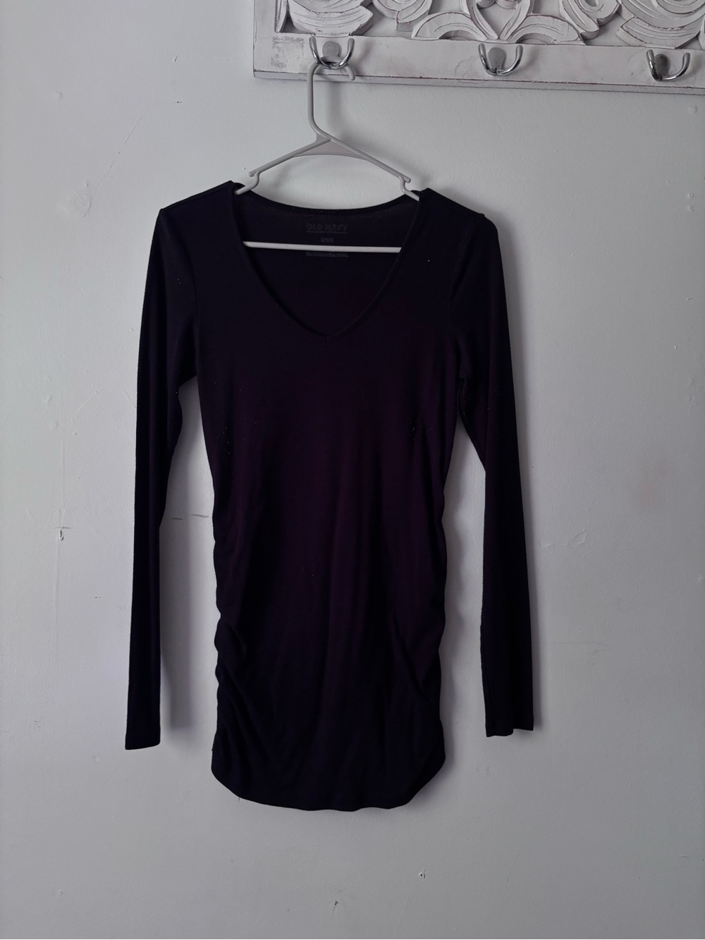 Old Navy Black Long Sleeve V-Neck Top
